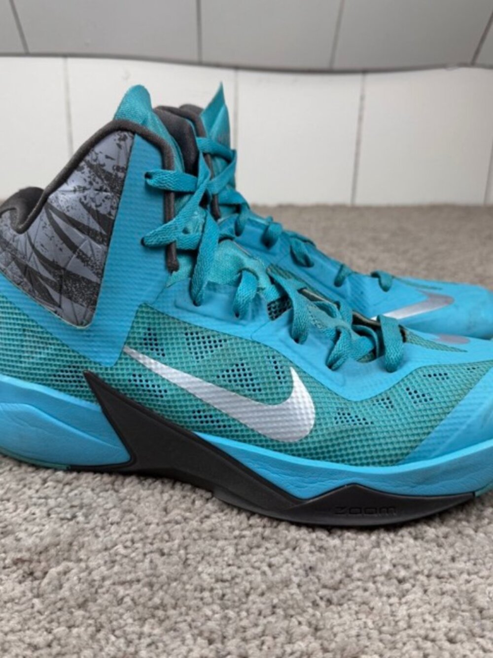 Nike Zoom Hyperfuse Men's Size 11.5 Athletic Shoes Gamma Blue 615896-400 2013